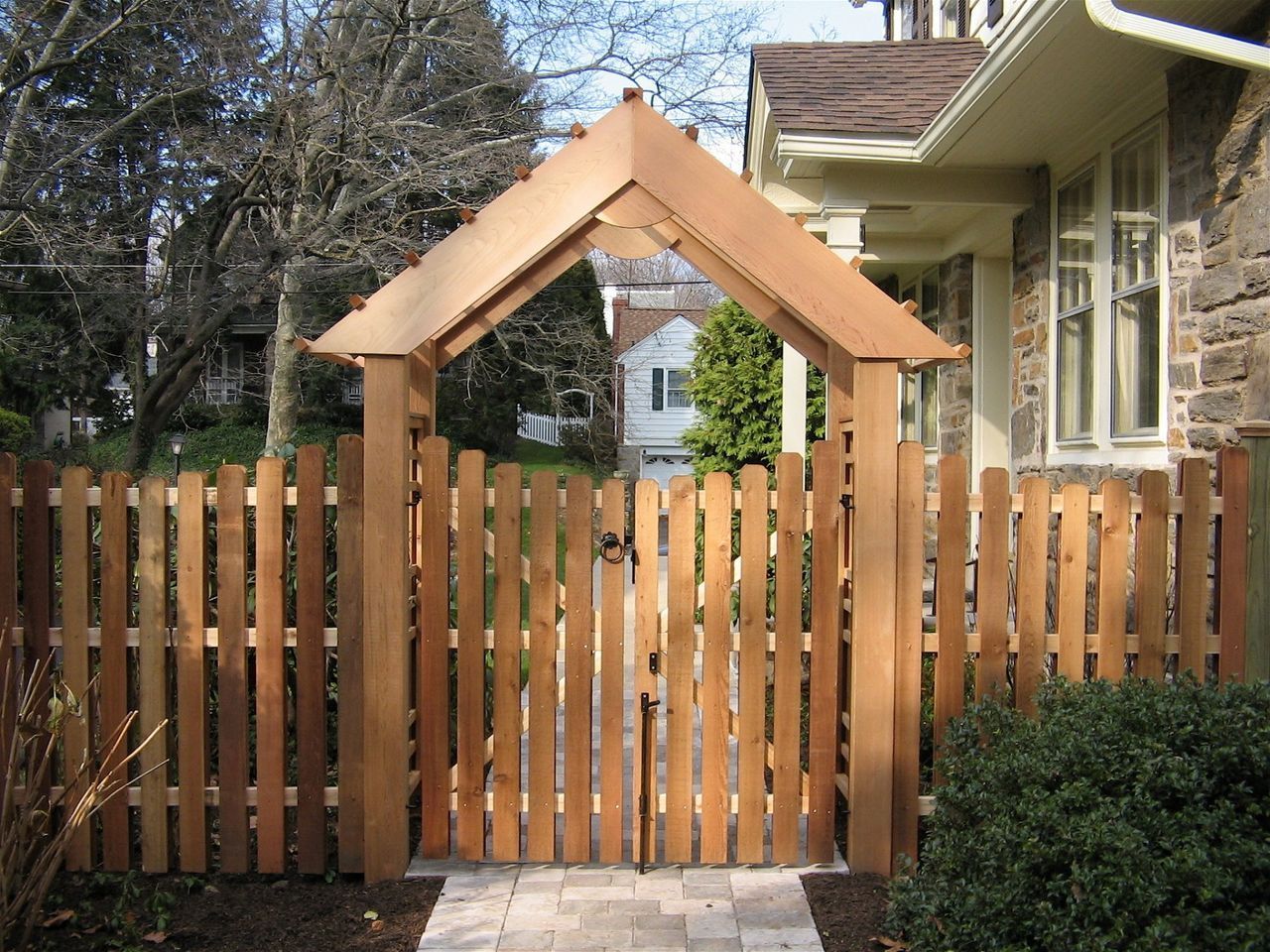 Front View Of Wooden Garden Structure — Hatboro, PA — Main Street Fence