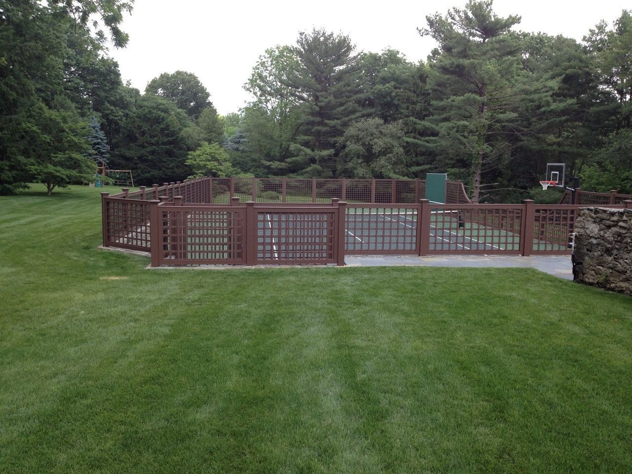Framed Panel In A Court — Hatboro, PA — Main Street Fence