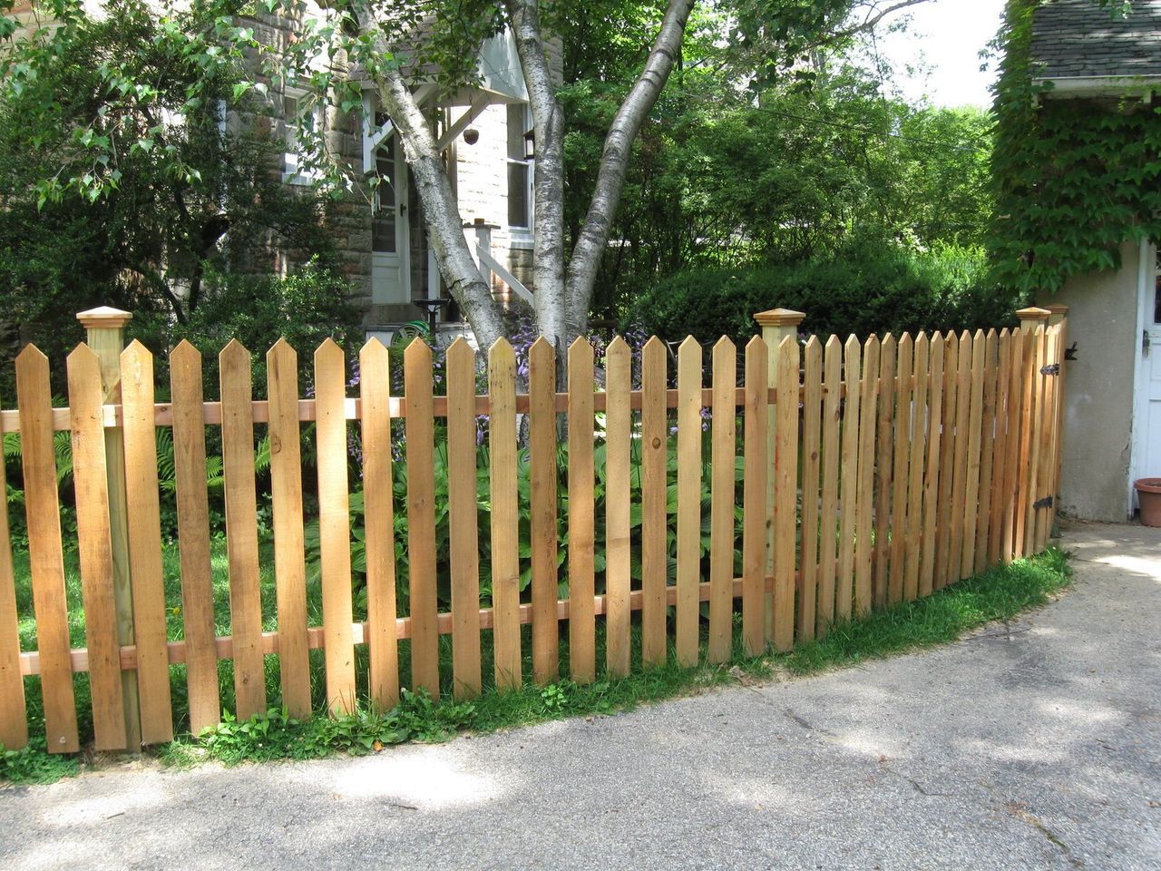 View Of Brown Spaced Picket Fence — Hatboro, PA — Main Street Fence
