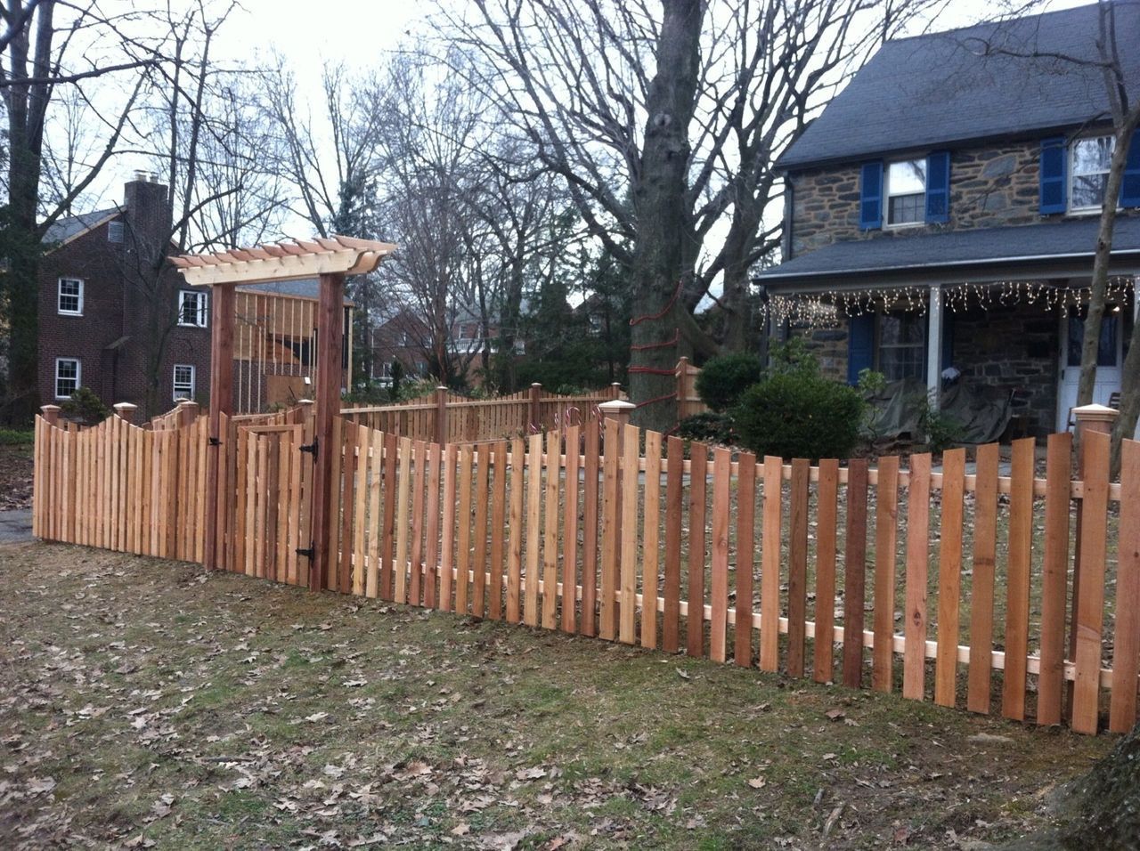 House With Spaced Picket Fence — Hatboro, PA — Main Street Fence