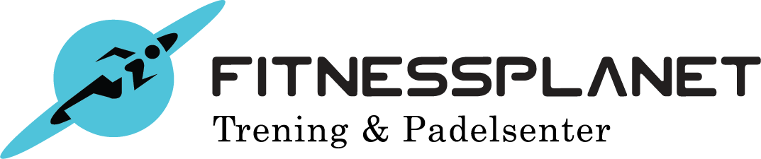 En logo for fitness planet trening og padelsenter