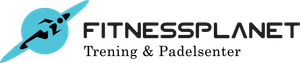 En logo for fitness planet trening og padelsenter