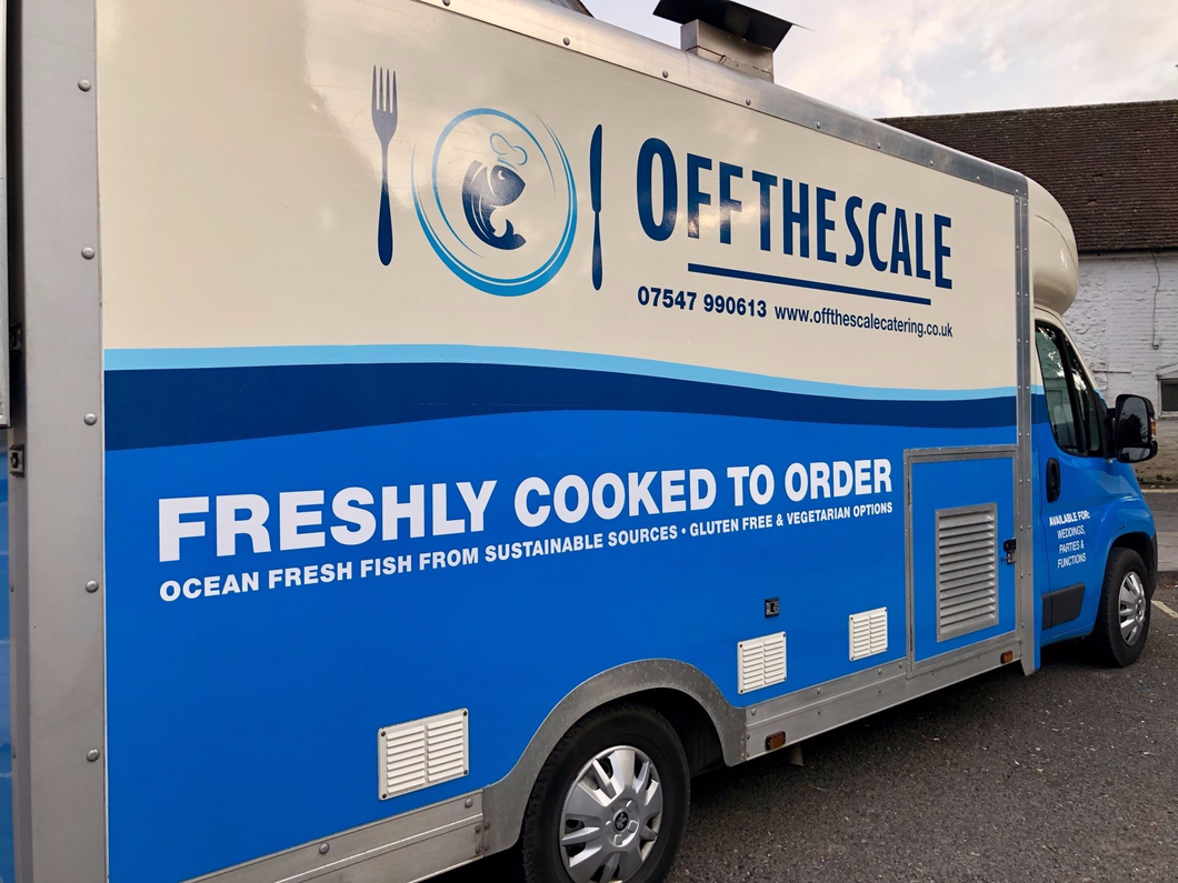 food ordering fish and chips off the scale catering takeaway fresh mobile catering van