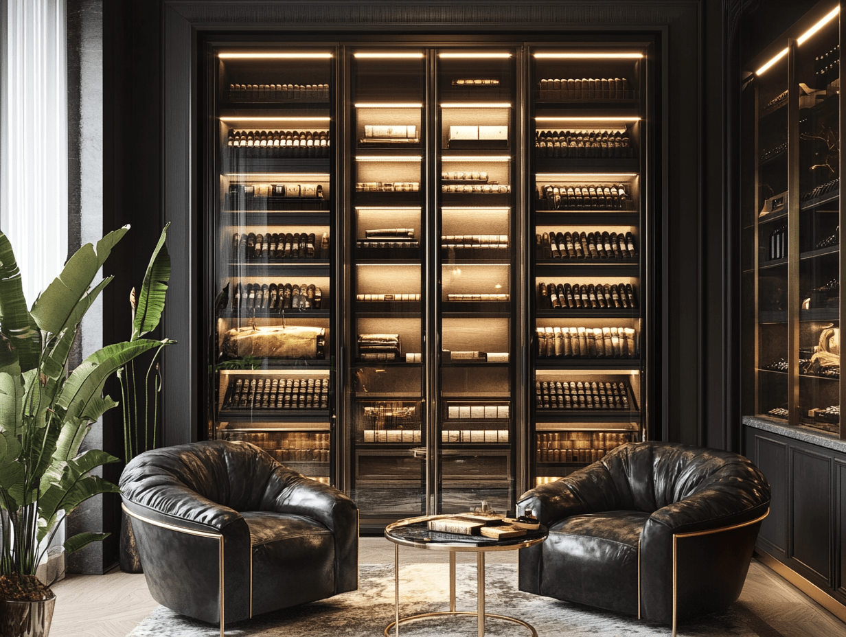 Large Humidor, sophisticated lounge