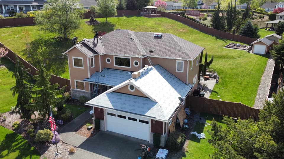 Brand new Roof Installation done by Charlie Roofing in Olympia WA.