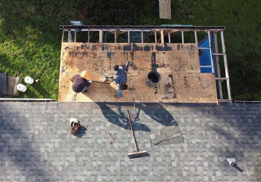 Charlie Roofing progress on roof services.