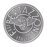 Circular metal emblem with