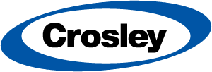 Crosley logo in black text inside a blue oval shape.