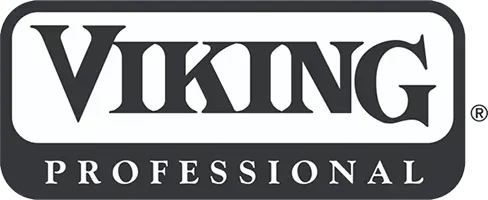Viking Professional logo in black and white, featuring the brand name and tagline within a rounded rectangular frame.