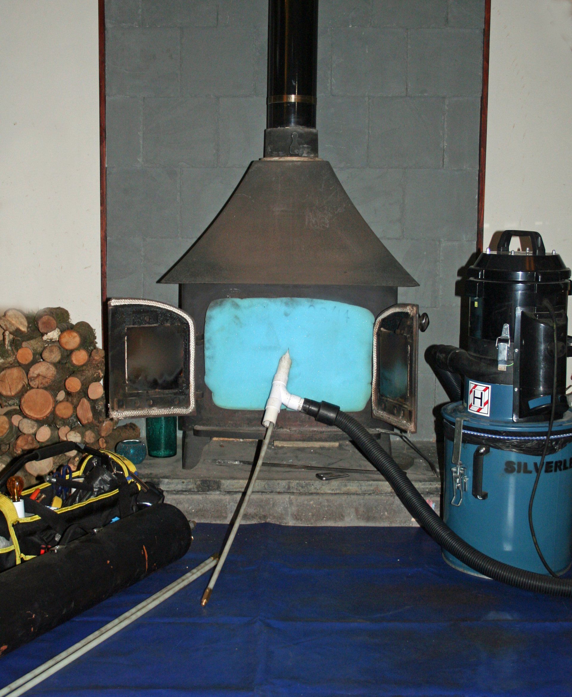 Silverleaf - sweeping a wood burning stove