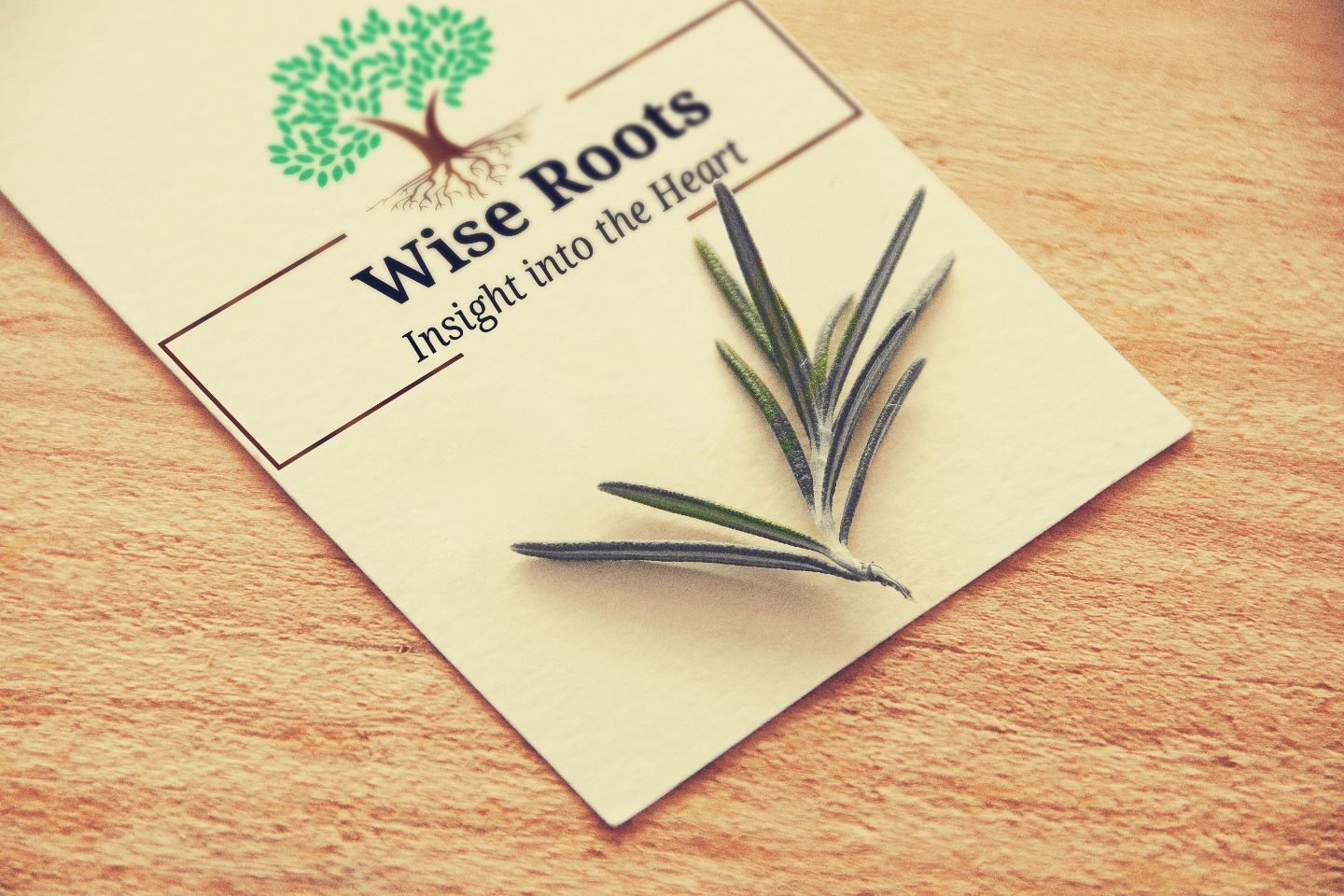 A piece of paper that says wise roots on it