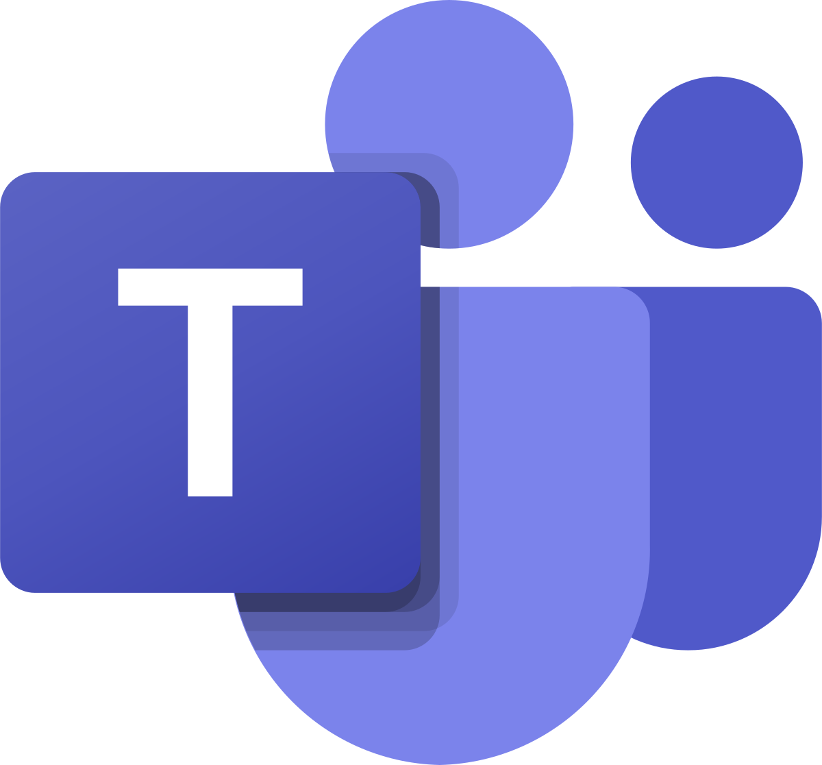 a microsoft teams logo next to a red 8x8 logo .