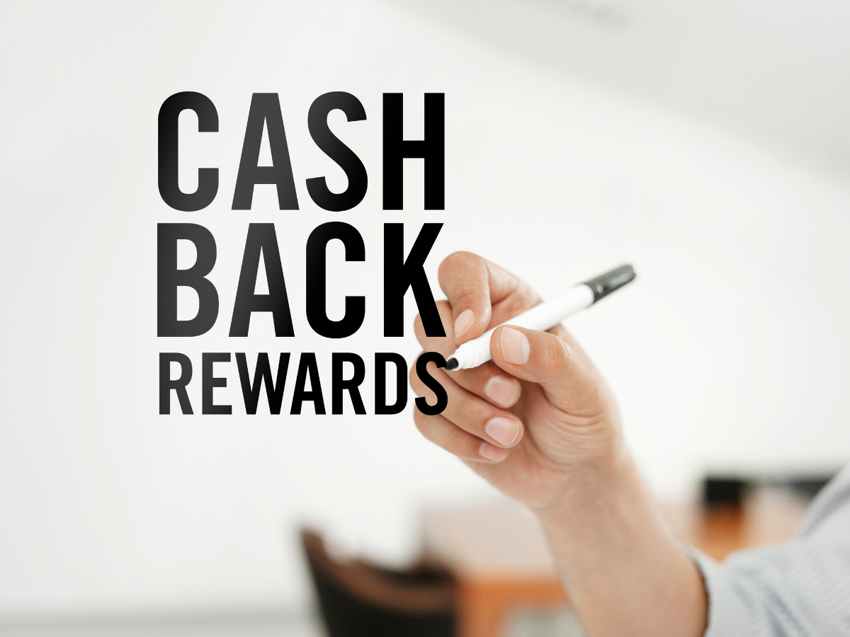 Image of text cash back rewards