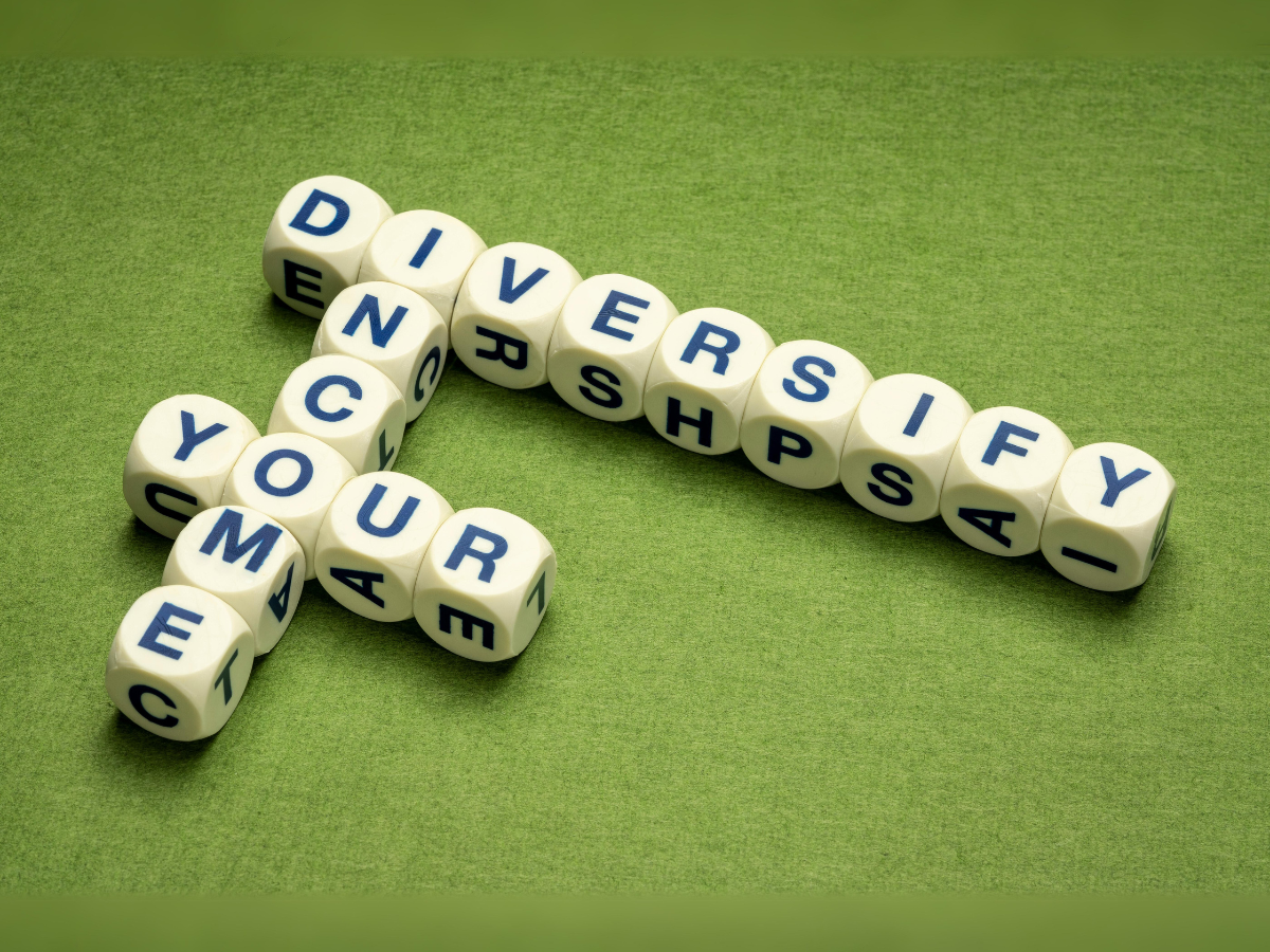 Image of a blocks with words diversify your income