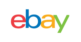 a colourful ebay logo on a white background