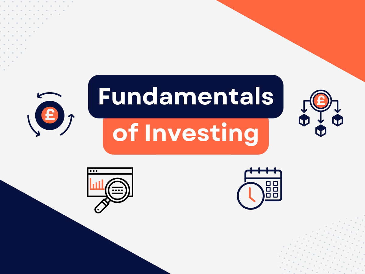 a banner that says fundamentals of investing with icons on it 