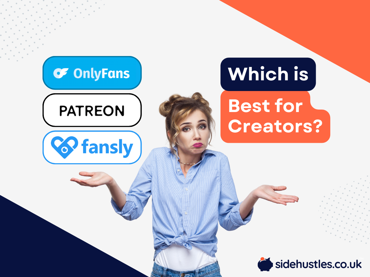 a woman is standing in front of a sign that says which is best for creators .