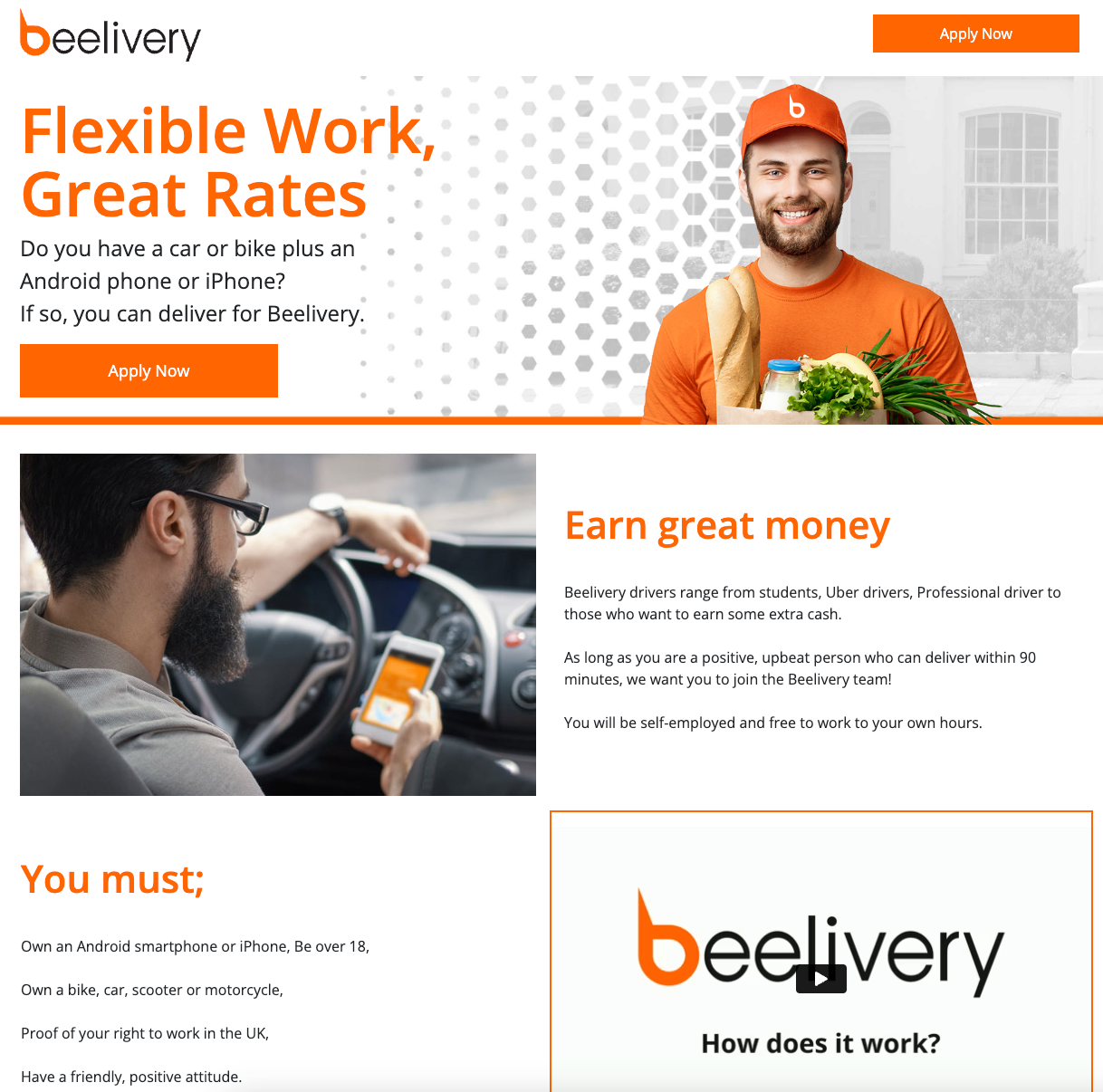Image of Beelivery Website