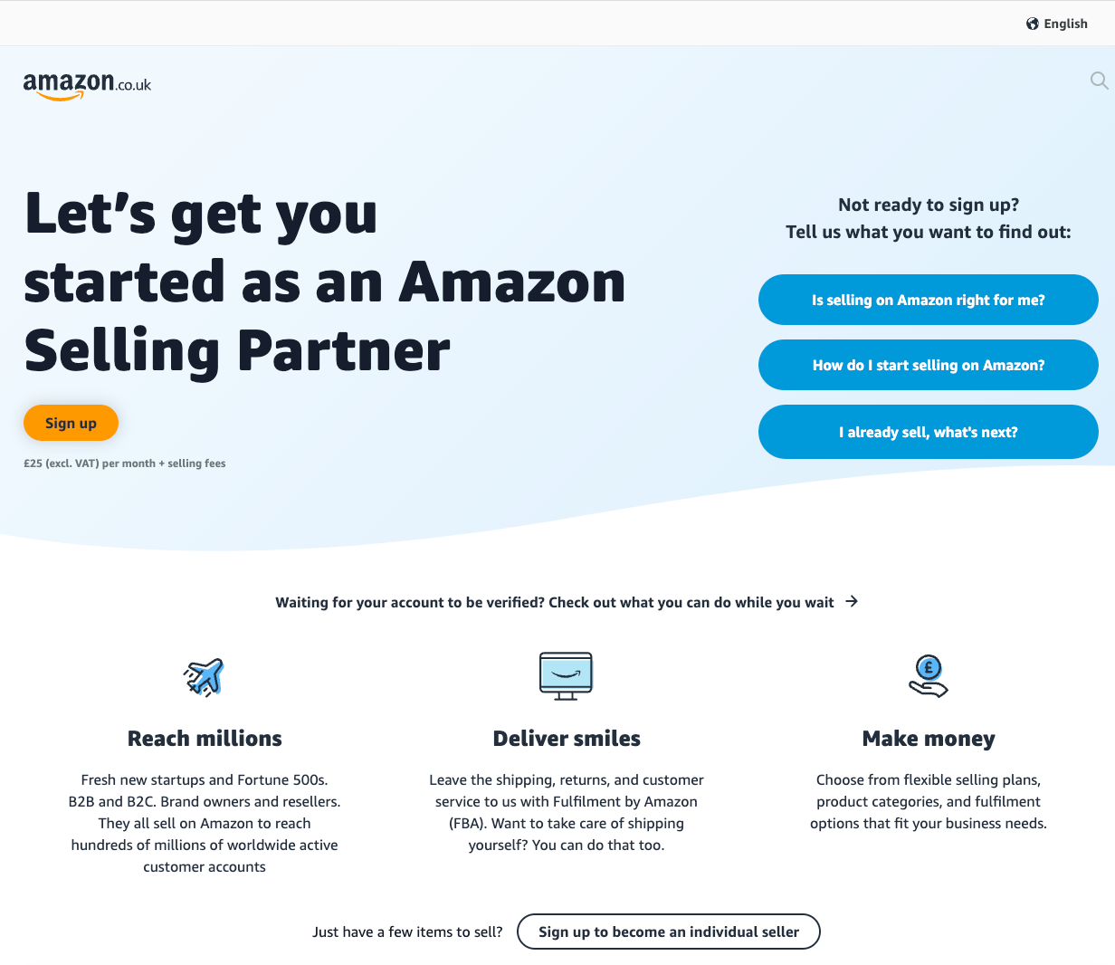 Image of Amazon.co.uk Website
