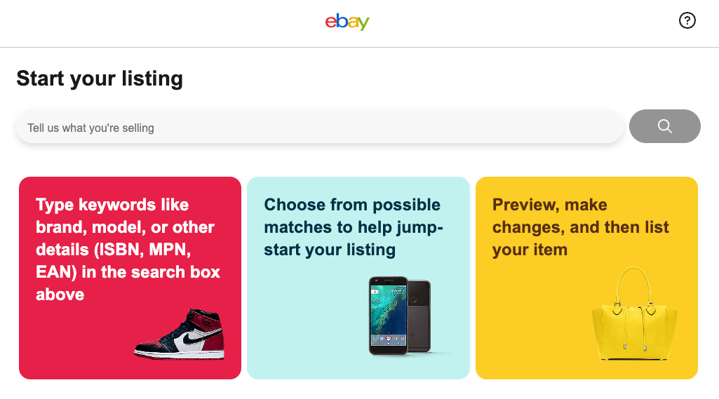screenshot of ebay.co.uk website