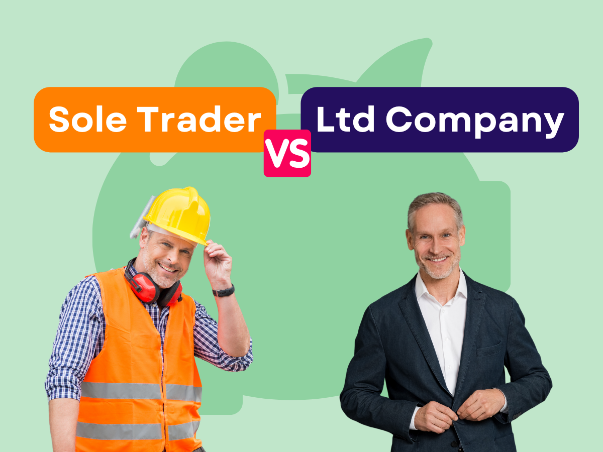 a sole trader and a ltd company are standing next to each other 
