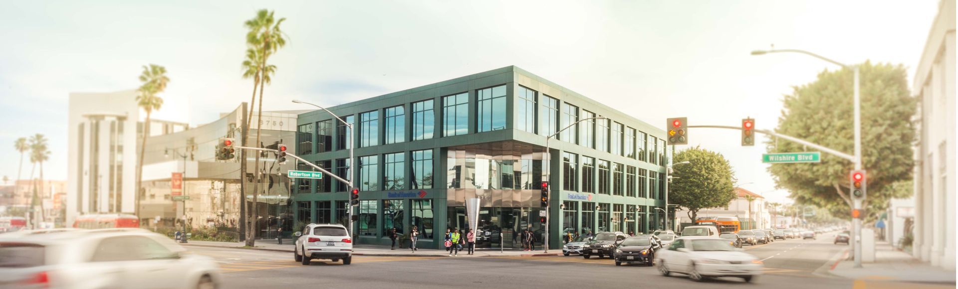 exterior view of Attune Health office building in Beverly Hills, Los Angeles, California