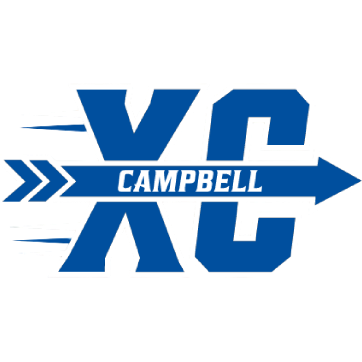 Blue Campbell XC logo with a horizontal arrow through the letters