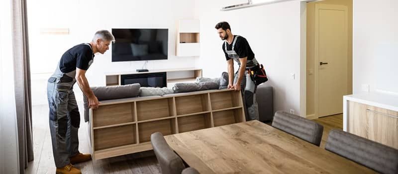 Movers with furniture