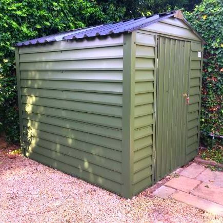 Large backyard shed with doors