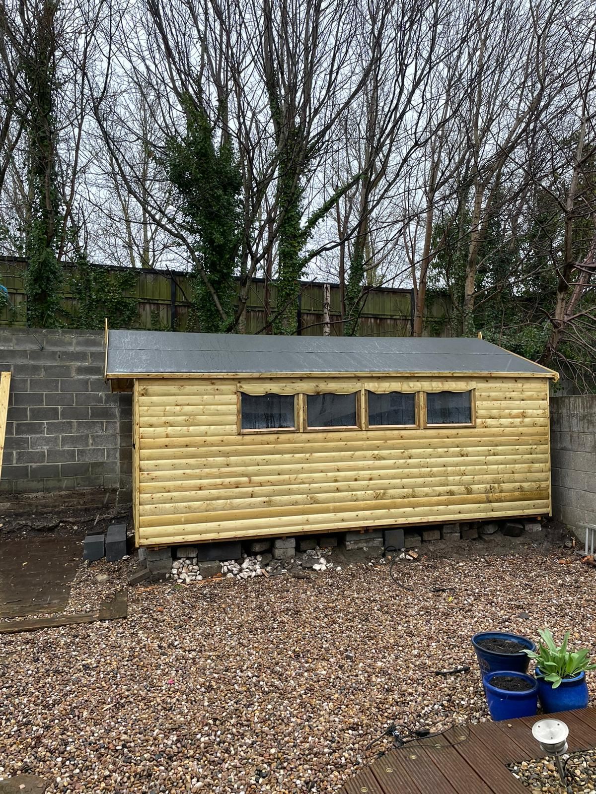 Tool shed with ample storage space