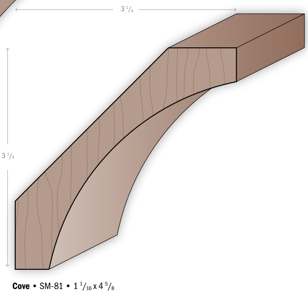 A drawing of a wooden beam with the numbers sm-81 on it