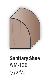 A picture of a sanitary shoe wm-126 1/2 x 3/4