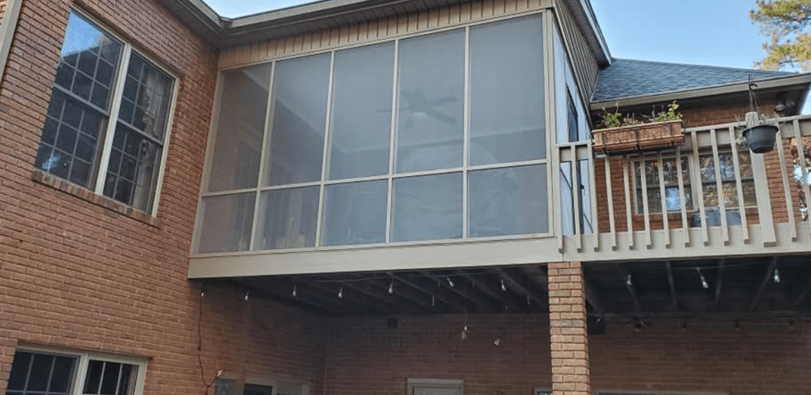 Brick house with screened porch