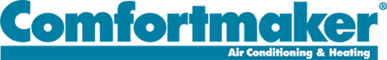Comfortmaker logo: Blue text on a white background,