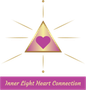 The logo for inner light heart connection shows a triangle with a heart inside of it.