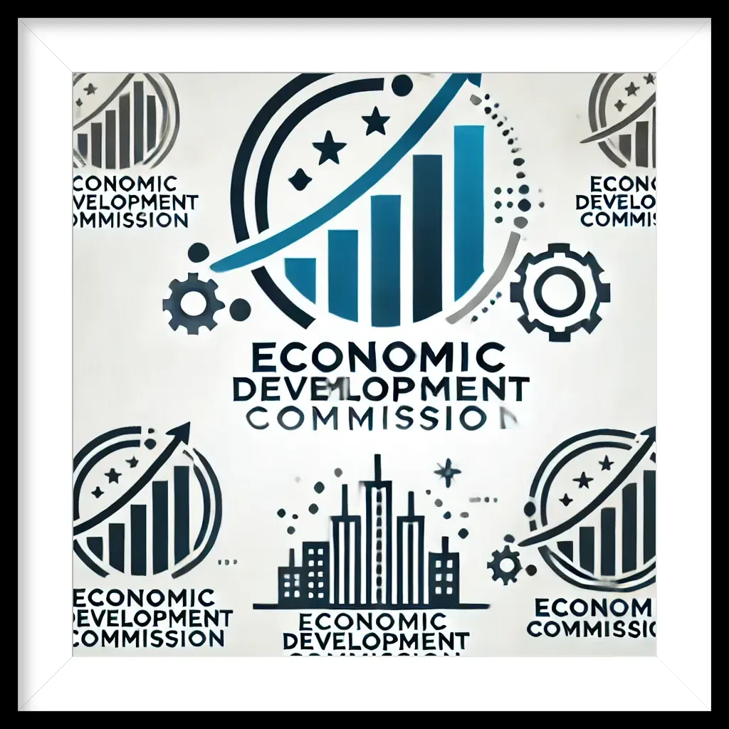 A poster for the economic development commission