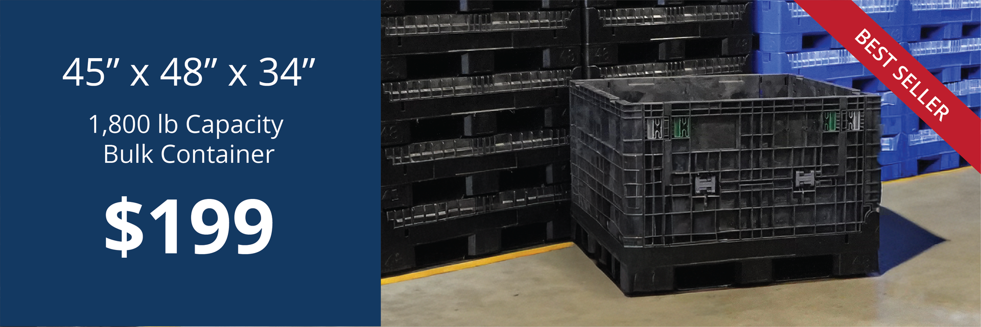 45x48x34 Solid Floor Bulk Containers