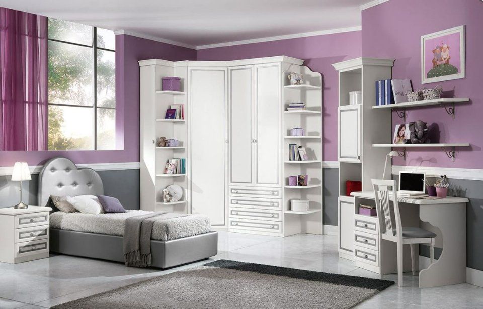 cameretta viola per bambina