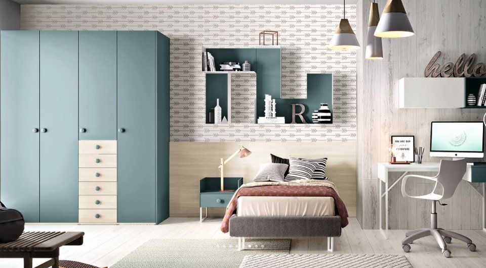 cameretta moderna per bambini pline