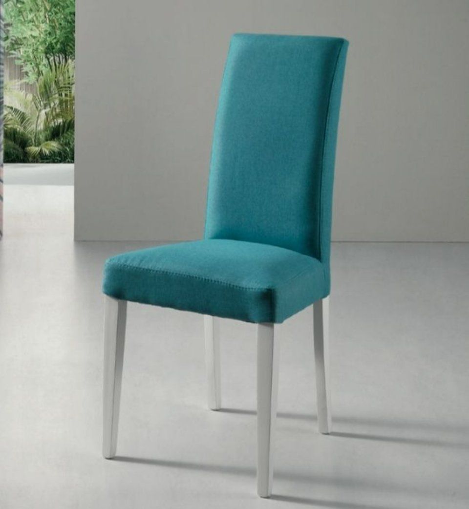 sedia imbottita azzurra