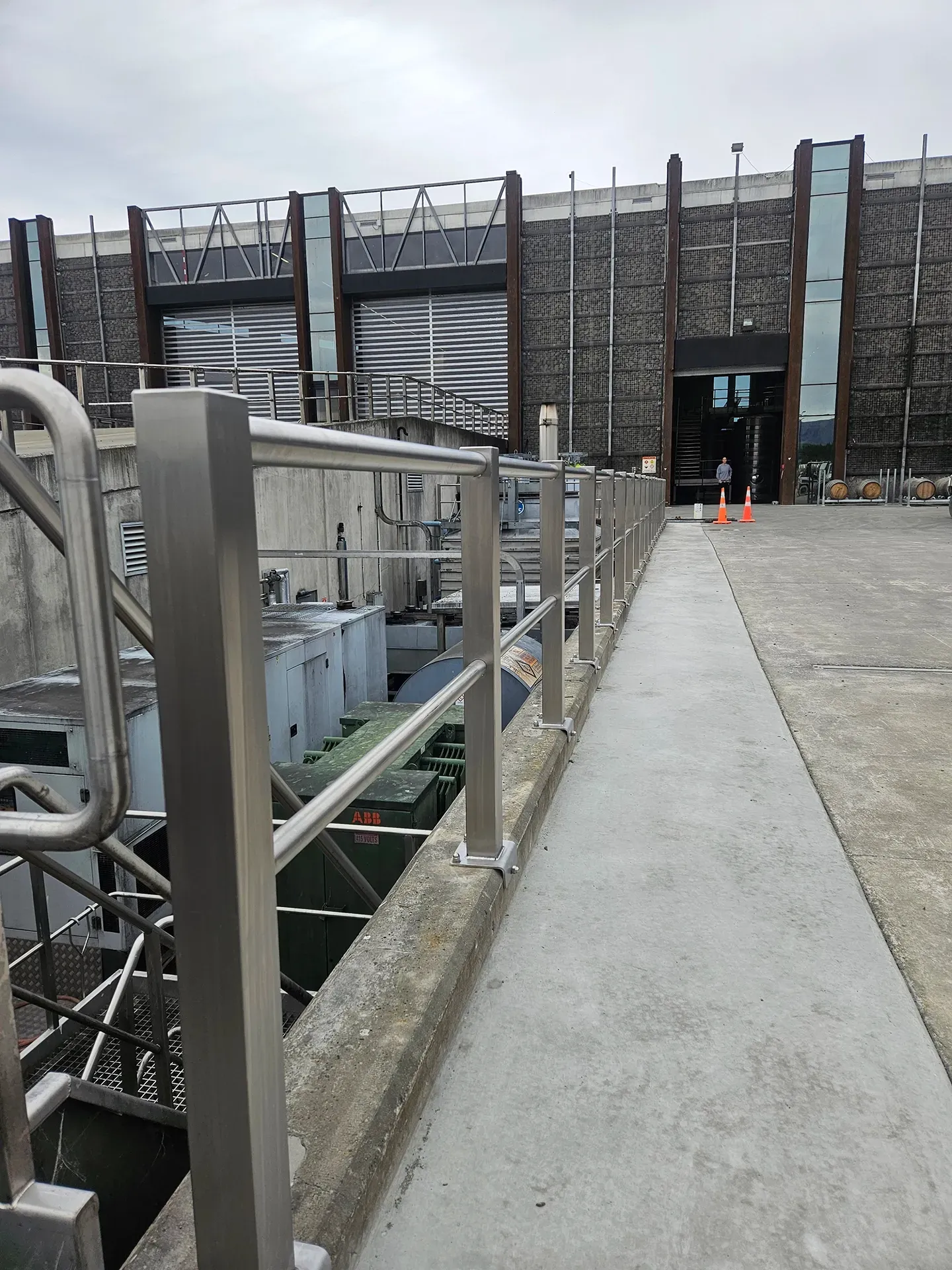 Architectural and site stainless fabrication; handrails, balustrades, and structural features that combine strength, safety, and finish.