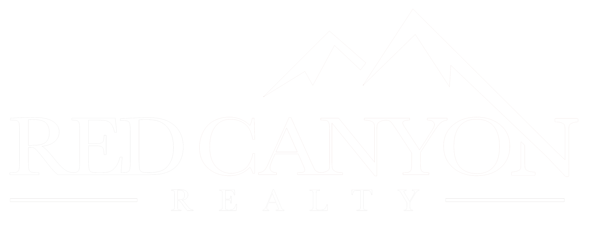 Red Canyon Realty Logo - White