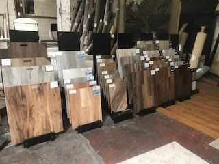 A showroom filled with lots of different types of flooring.