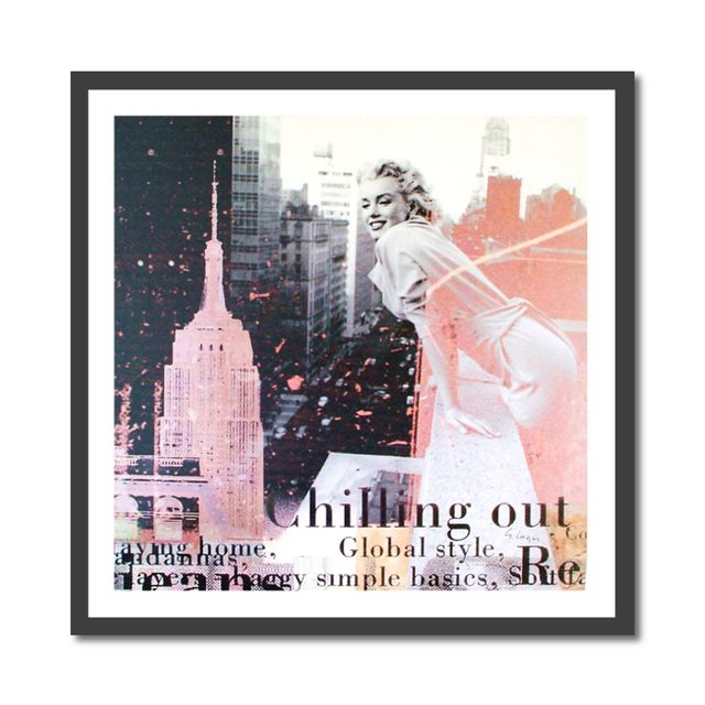 cornice nera quadrata fine