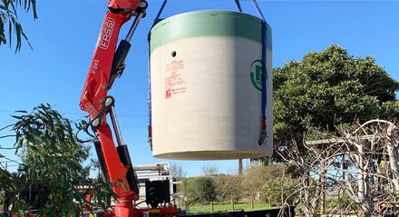 tank being installed