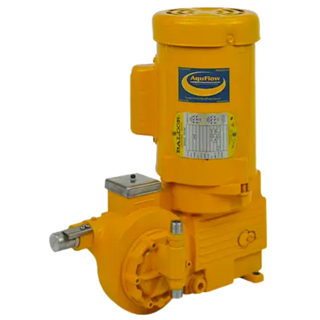 Una bomba amarilla con una etiqueta que dice aquaform.