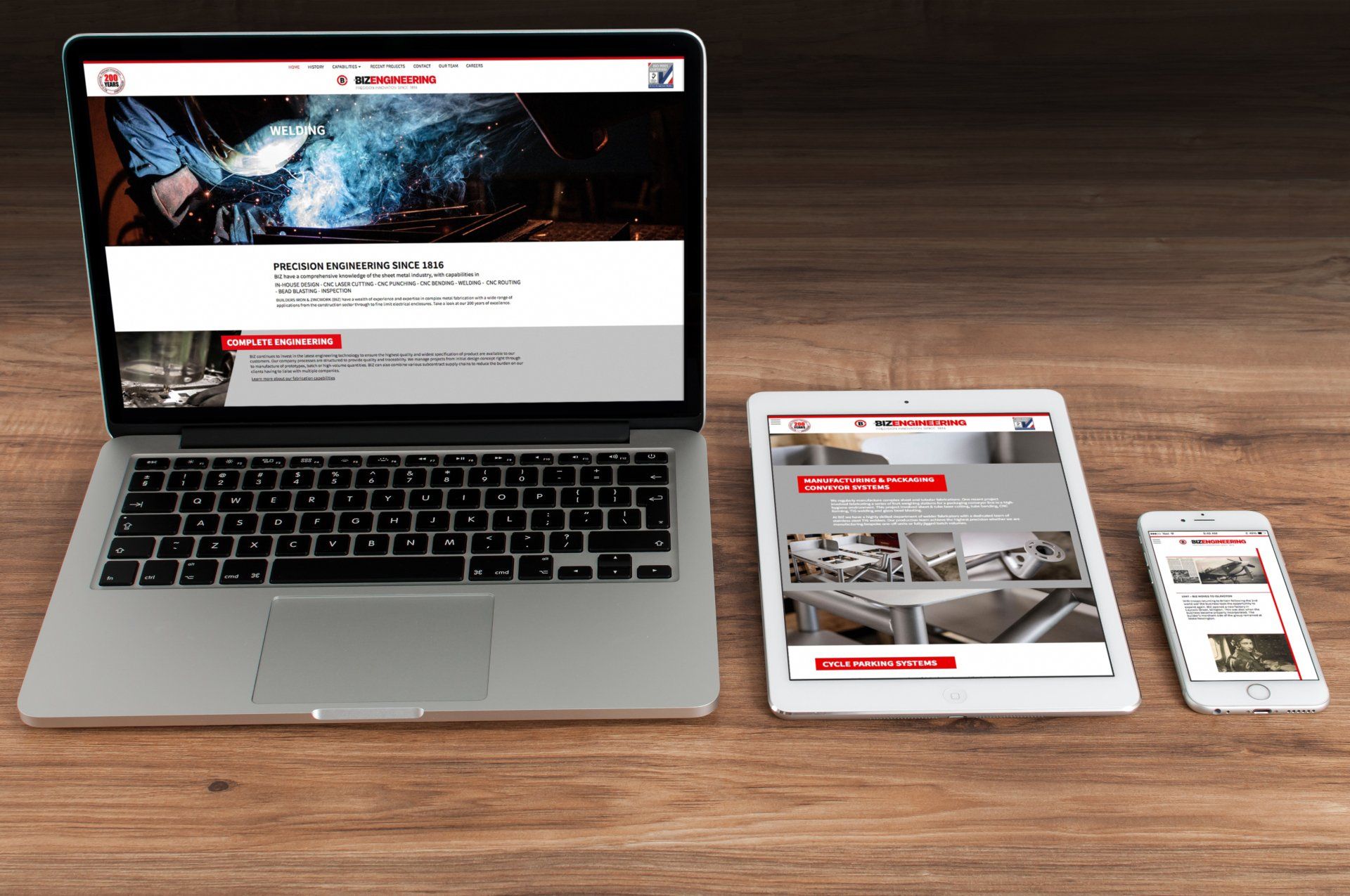 Biz Engineering branding and website design and build