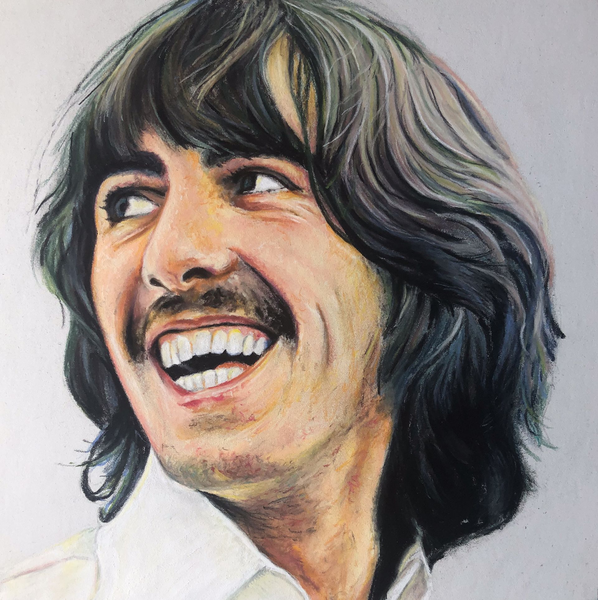 George Harrison drawing by Ben Mayhew