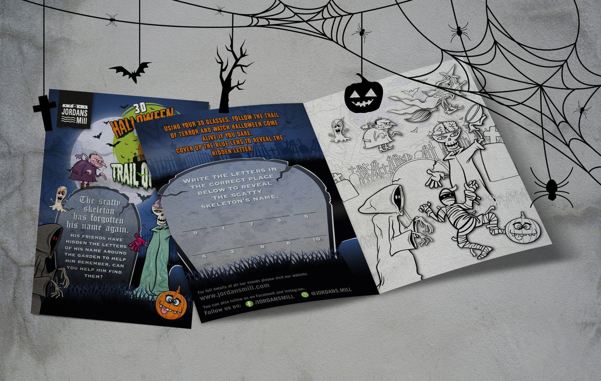 3D halloween kids trail sheets for Jordans Mill