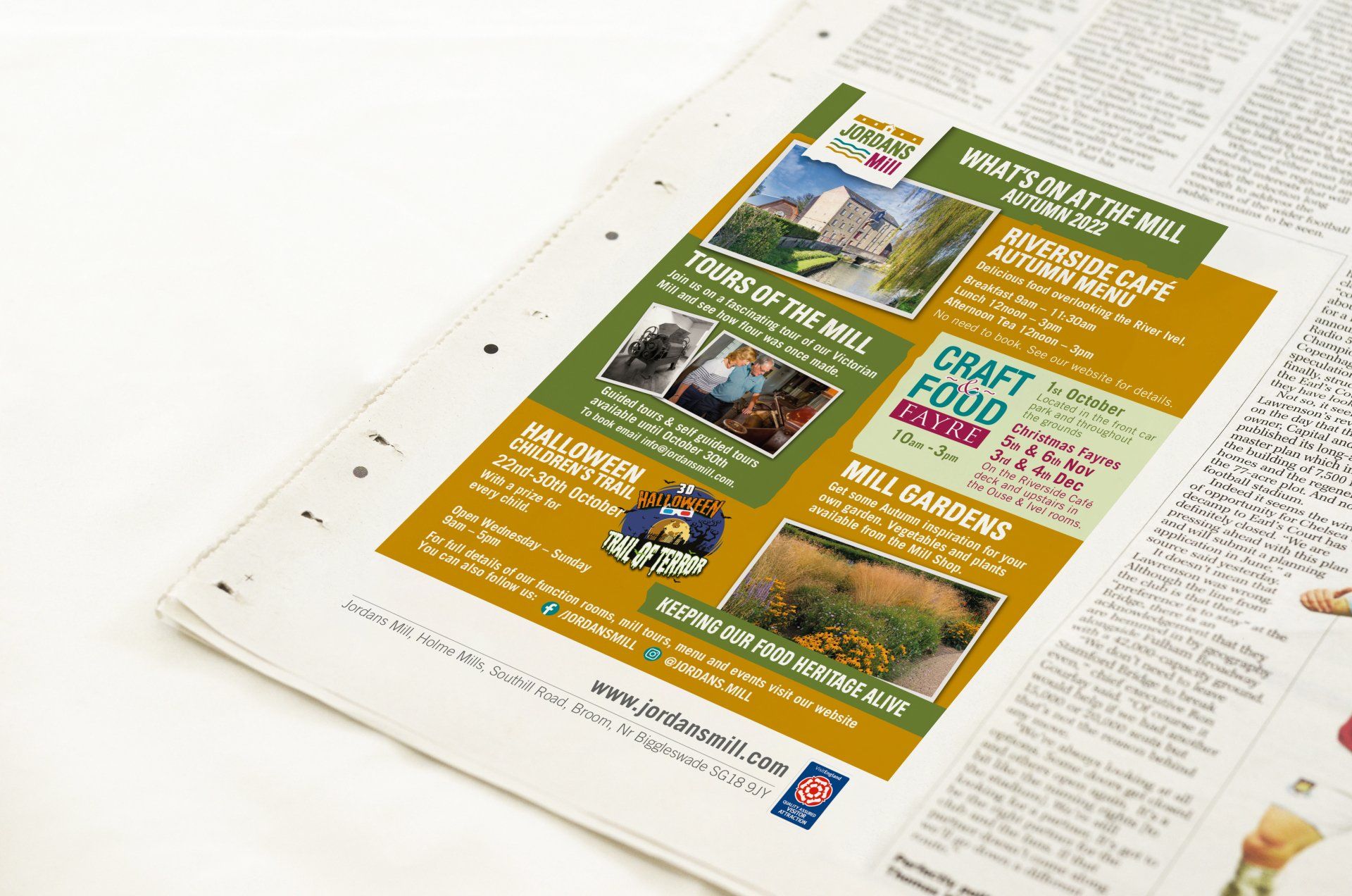 Jordans Mill local publication advert